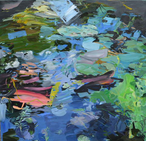 LINDA VERKLER Celebrate the Landing Acrylic on poly