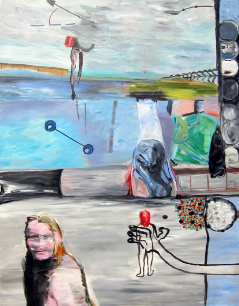 LINDA VERKLER Celebrate the Landing Acrylic on linen