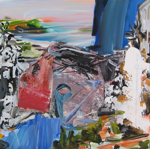 LINDA VERKLER Abstract Acrylic on canvas