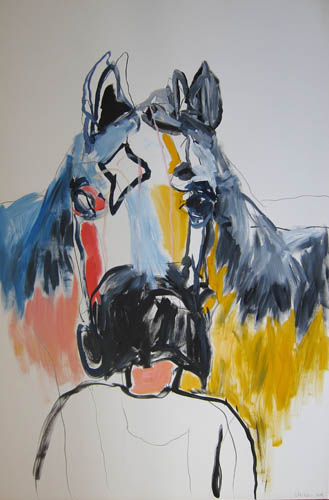 LINDA VERKLER Double the Vision Acrylic on paper
