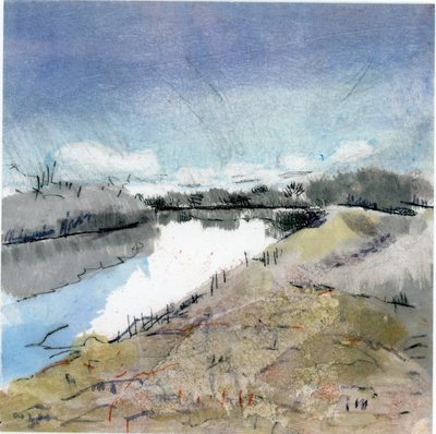 River Walks (bright water) River Walk: Monoprints Drypoint and monotype