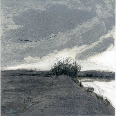 River Walks (winter path small) River Walk: Monoprints Drypoint and monotype