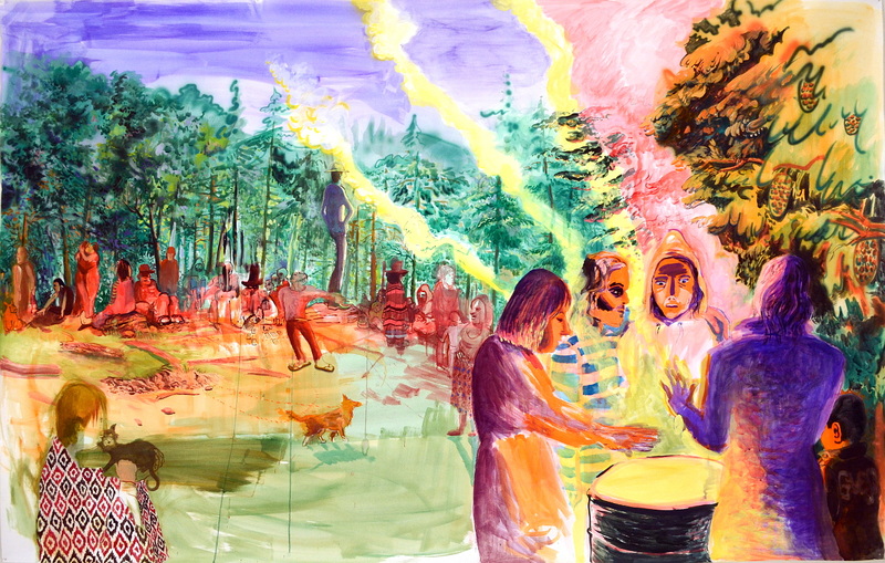  2019-2018 gouache and acrylic on paper