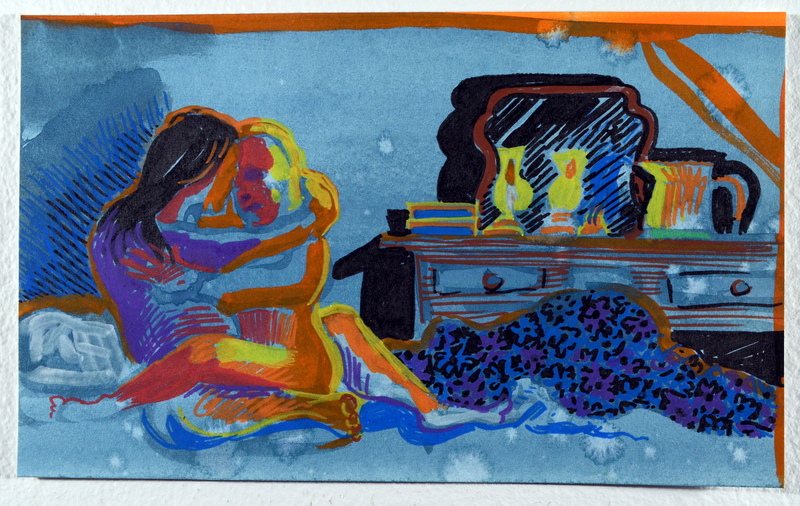  2019-2018 gouache and paint marker on paper