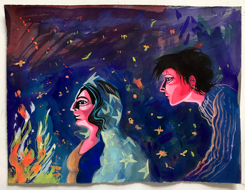 2019-2018 gouache on paper