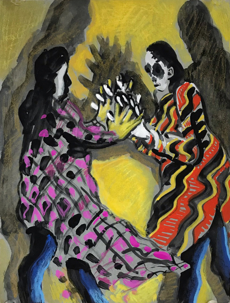  2019-2018 gouache on paper