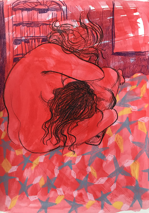  2021-2020 ink, pencil and crayon on paper