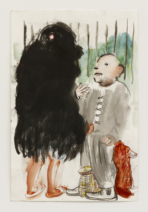  2021-2020 gouache and crayon on paper