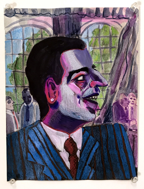  2022-2023 Gouache and crayon on paper