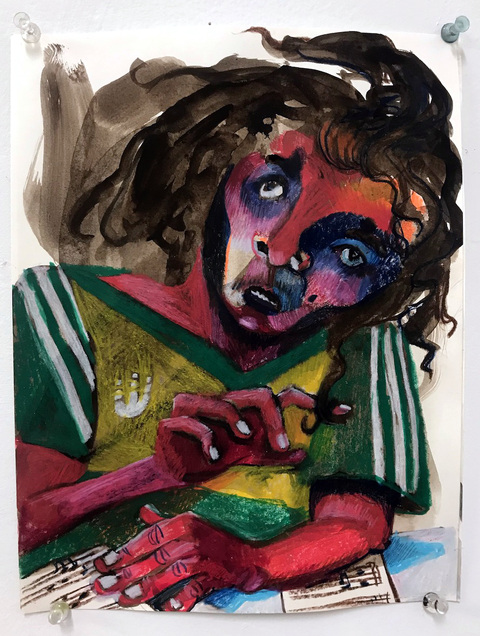  2022-2023 Gouache and crayons on paper