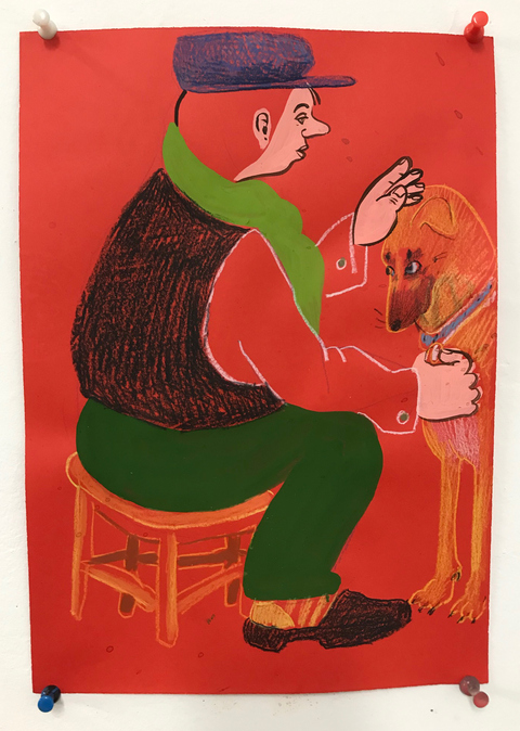  2022-2023 Crayon and gouache on paper
