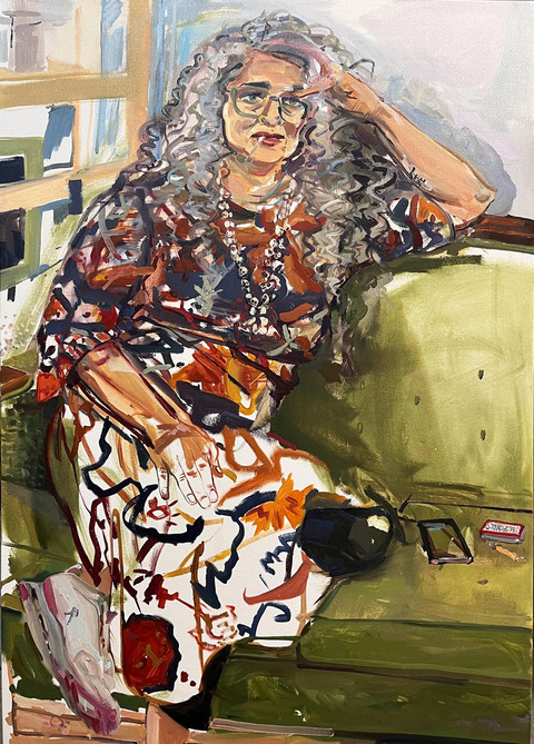 Mala Iqbal collaborations with Angela Dufresne Oil on canvas