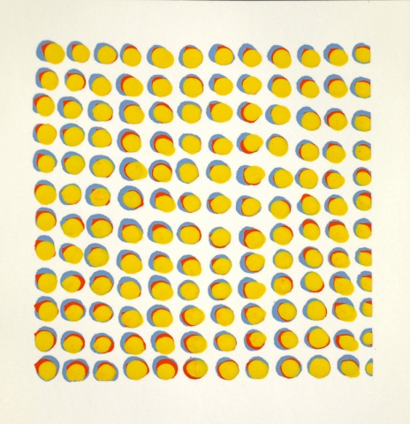 Manuela Friedmann Series: Grids (color) gouache on paper