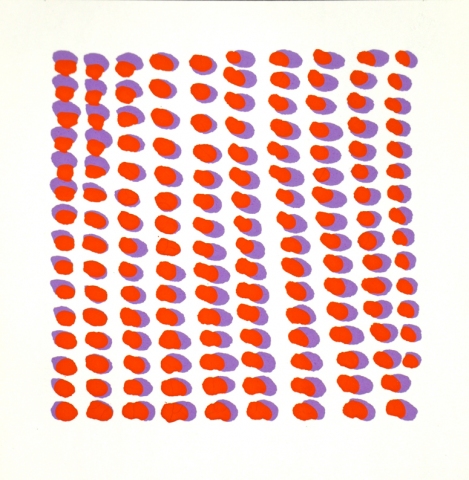 Manuela Friedmann Series: Grids (color) gouache on paper