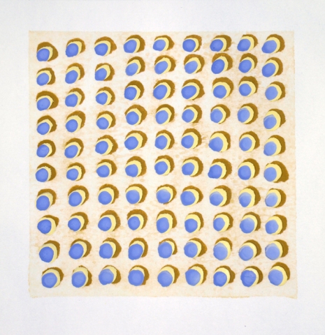 Manuela Friedmann Series: Grids (color) gouache on panel