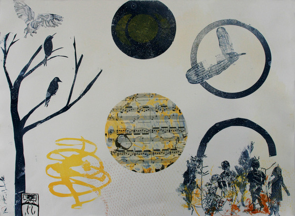 Margaret Matheson                                 Fine Art  Monoprints: Four Quartets Monoprint collage