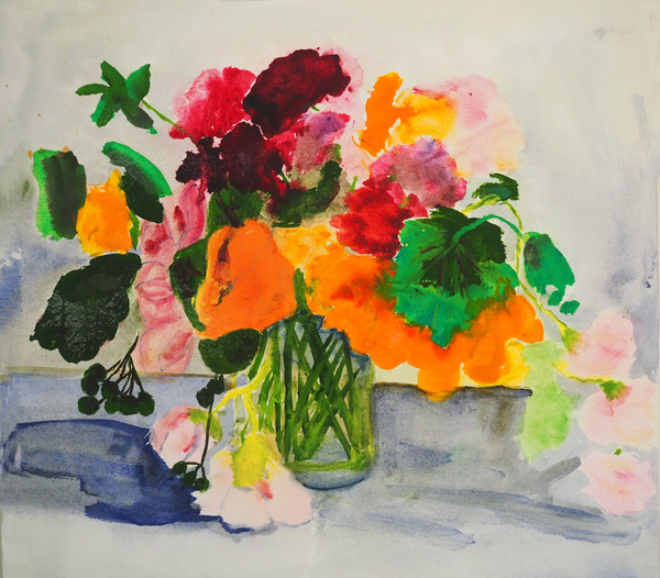 Margaret Matheson                                 Fine Art  Watermedia: Flowers Acrylic on Board
