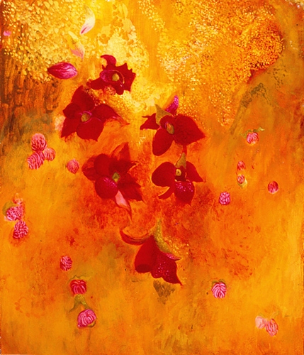 Maria Katzman Flower Paintings Oil On Linen Panel