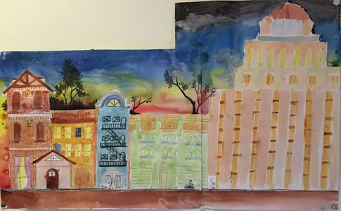 Maria Katzman Student Art Work (2 pages) Cray-Pas and watercolor
