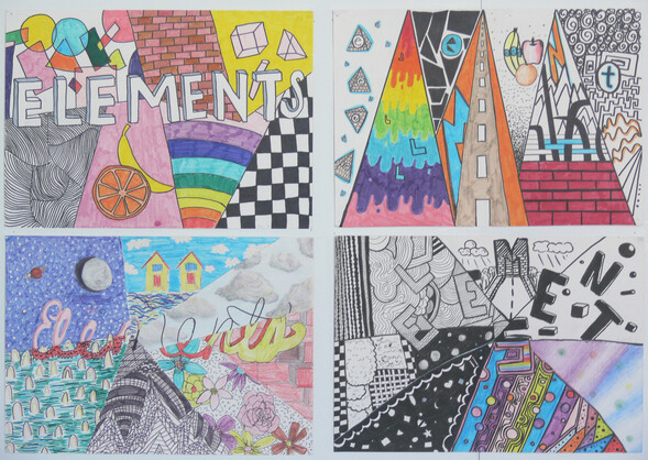 Maria Katzman Student Art Work  Markers, colored pencils