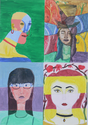 Maria Katzman Student Art Work (2 pages) Tempera Paint