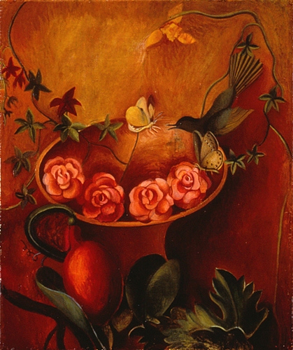 Maria Katzman Flower Paintings Oil on Linen Panel