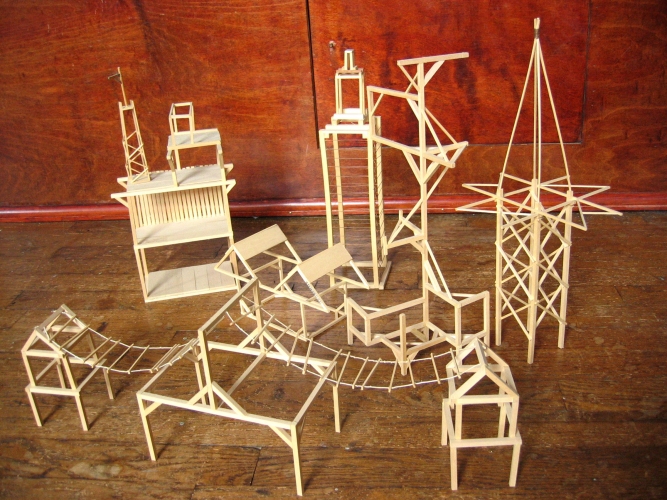 Maria Levitsky  Small Hand-built Structures wood