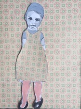 Marie Van Elder SHE says mixed media collage on paper