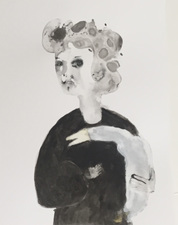 Marie Van Elder SHE says mixed media ink on paper