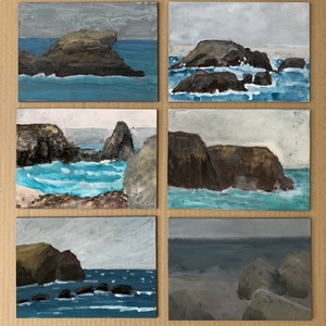 Marie Van Elder Coastal Project: we will always have the OCEAN pastel, watercolor on panel