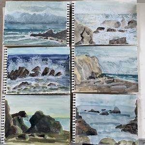 Marie Van Elder Coastal Project: we will always have the OCEAN watercolor on paper