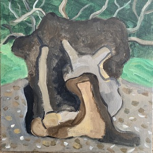 Marie Van Elder  Coastal Project: Ode to the Stump  acrylic on canvas board