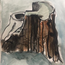 Marie Van Elder  Coastal Project: Ode to the Stump  watercolor on paper