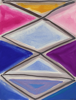 Marina Adams Gouaches Gouache, flashe and crayon on Arches Watercolor Paper