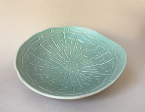 Marion Engelbach ORIGINS Glazed ceramic - Vert de Gris custom glaze