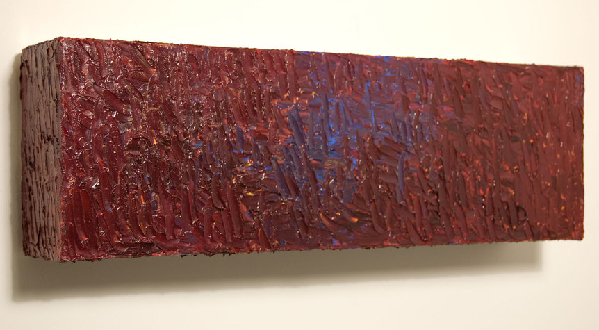 Box Painting #58 Box Paintings Oil on canvas over box structure