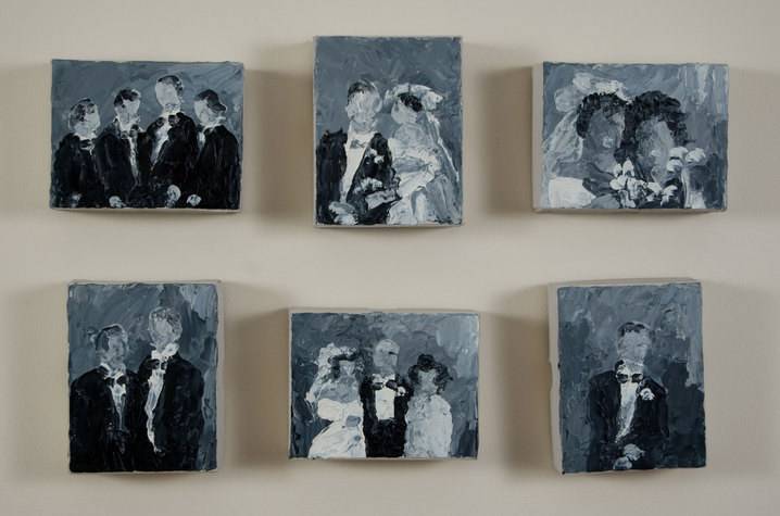The Wedding Party Small Paintings Oil on paint-tube boxes