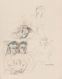 Marsha Gold Gayer Sketches charcoal pencil and pastel on paper