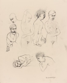 Marsha Gold Gayer Sketches charcoal pencil on paper