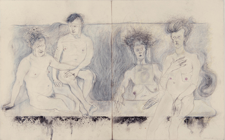 Marsha Gold Gayer Drawings charcoal and pastel on paper