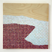 Marsha Goldberg Paintings on wood  2025 acrylic and graphite on wood
