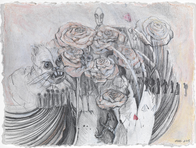 Marsha Nouritza Odabashian Drawing/painting/collage  Mixed Media on Stonehenge