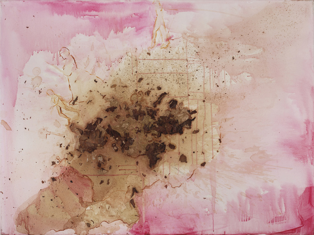 Marsha Nouritza Odabashian Paintings  Onionskins, dye and Acrylic Paint on Canvas