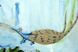 Marsha Nouritza Odabashian About In The Shade of the Peacock and Half Perceived: Stalking the Peacock (Click to open)  Oil Paint on Canvas