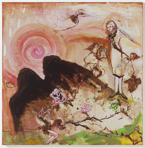 Marsha Nouritza Odabashian Paintings  Onionskins, Dye Drawing Media and Acrylic Paint on Canvas