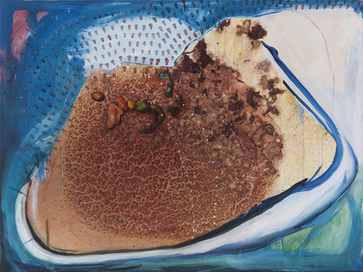 Marsha Nouritza Odabashian Paintings  Onionskin dye and acrylic paint on stretched canvas