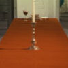  INSTALLATIONS banquet table, linen, place setting, paprika