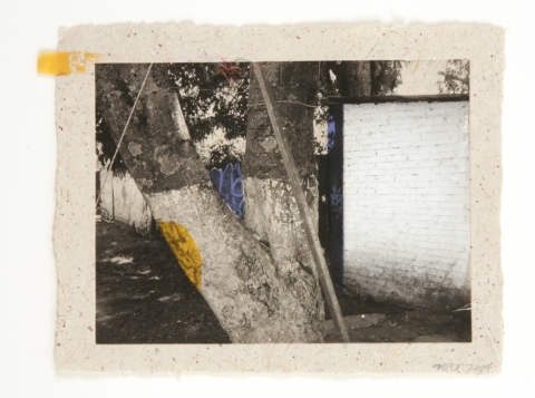 Martie Zelt Mexico Neighborhood 2009 Photoetching on handmade paper and chine collé