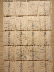 Marty Baird RALEIGH-RIO: An Artistic Conversation silk screen and handwriting on paper