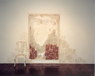 Marty Baird Installations acrylics, oils, wallpaper, graphite, paper, chair